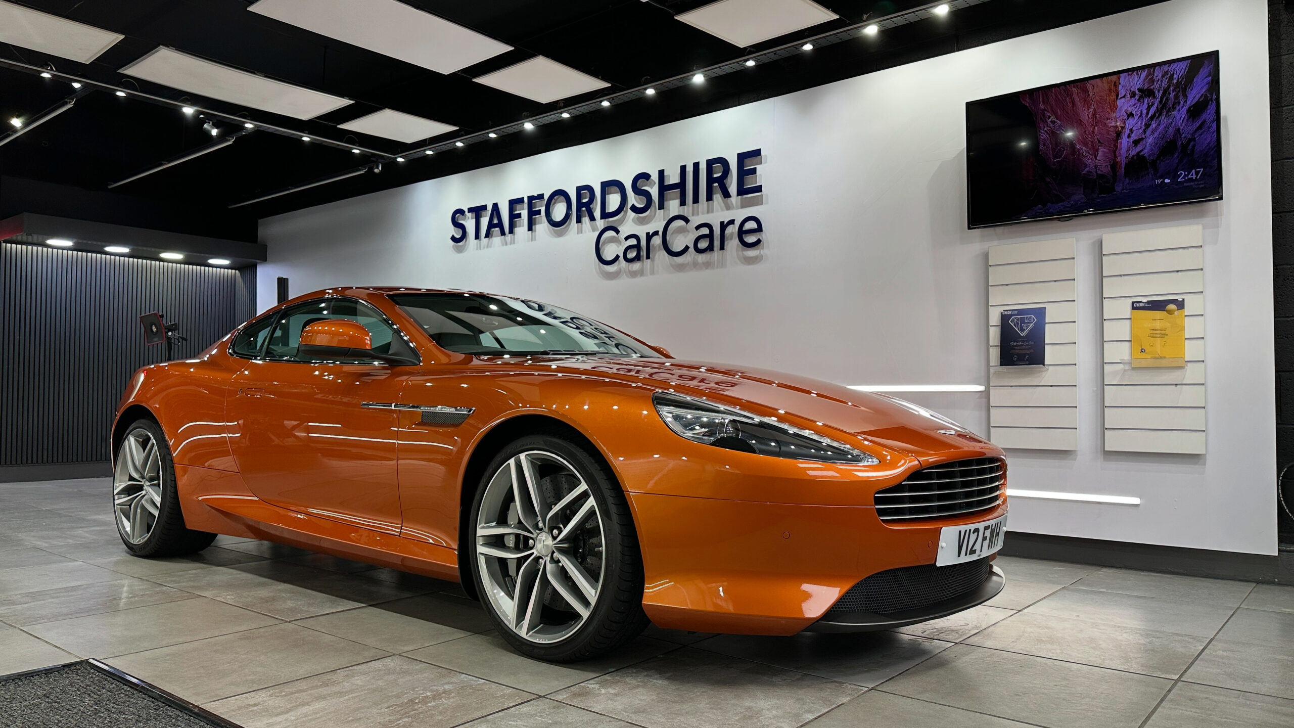 An Aston Martin Virage With Ceramic Coating Installed In Rugeley